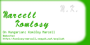 marcell komlosy business card