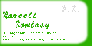 marcell komlosy business card